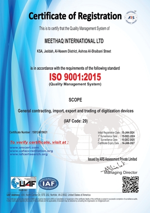 ISO 9001:2015 Certificate
